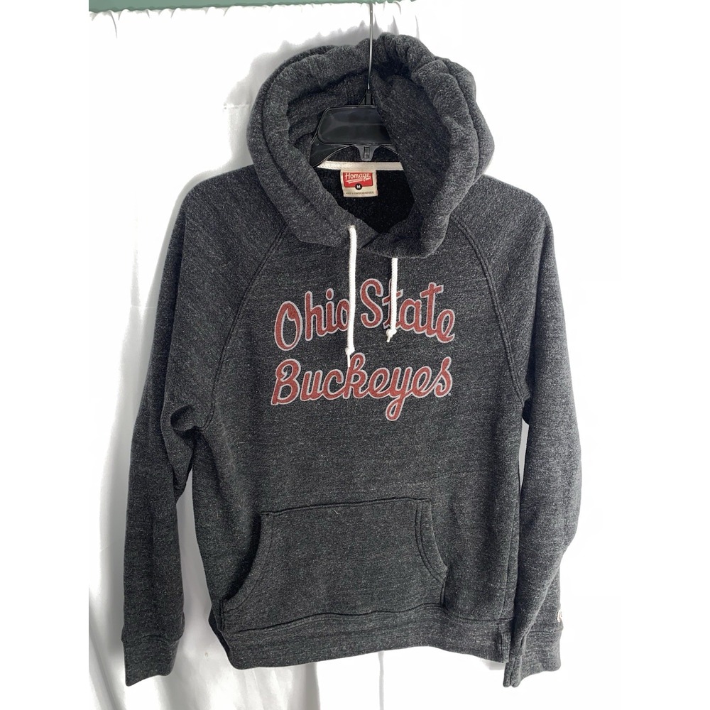 Homage Ohio State Buckeyes Cursive Script Hoodie Hooded Sweatshirt Medium